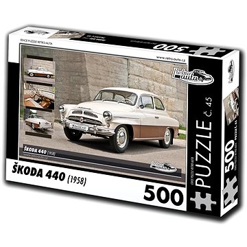 Retro-auta Puzzle č. 45 Škoda 440 (1958) 500 dílků (8594047726457)