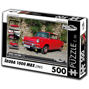 Retro-auta Puzzle č. 50 Škoda 1000 MBX (1967) 500 dílků (8594047726501)