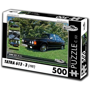 Retro-auta Puzzle č. 53 Tatra 613-3 (1987) 500 dílků (8594047726532)