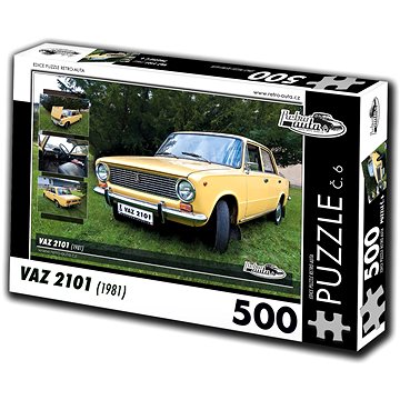 Retro-auta Puzzle č. 6 VAZ 2101 (1981) 500 dílků (8594047726068)