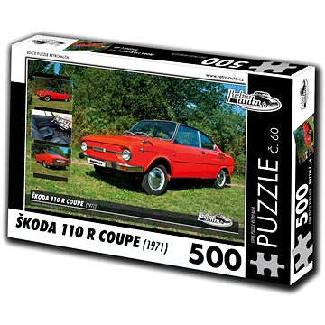 Retro-auta Puzzle č. 60 Škoda 110 R Coupe (1971) 500 dílků (8594047726600)
