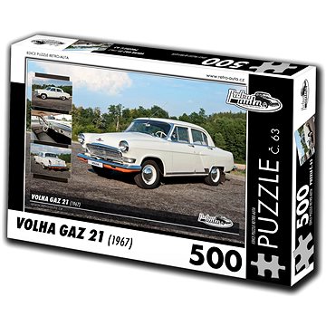 Retro-auta Puzzle č. 63 Volha GAZ 21 (1967) 500 dílků (8594047726631)