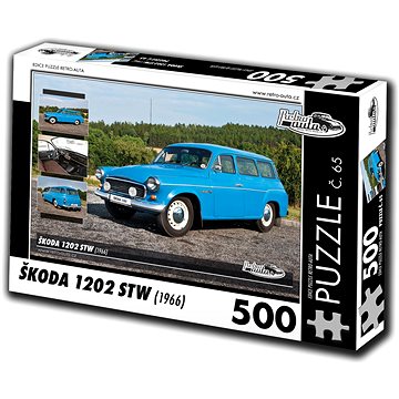 Retro-auta Puzzle č. 65 Škoda 1202 STW (1966) 500 dílků (8594047726655)