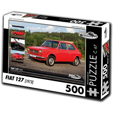 Retro-auta Puzzle č. 67 Fiat 127 (1973) 500 dílků (8594047726679)