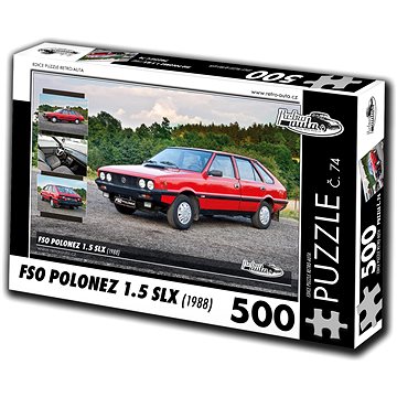 Retro-auta Puzzle č. 74 FSO Polonez 1.5 SLX (1988) 500 dílků (8594047726747)