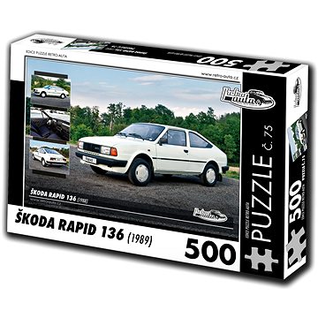 Retro-auta Puzzle č. 75 Škoda RAPID 136 (1988) 500 dílků (8594047726754)