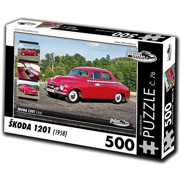 Retro-auta Puzzle č. 76 Škoda 1201 (1958) 500 dílků (8594047726761)