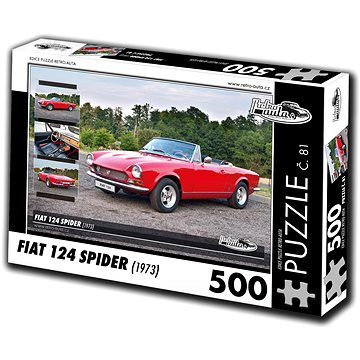 Retro-auta Puzzle č. 81 Fiat 124 SPIDER (1973) 500 dílků (8594047726815)