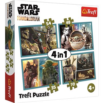 Trefl Puzzle Mandalorian a jeho svět 4v1 (35,48,54,70 dílků) (5900511343779)