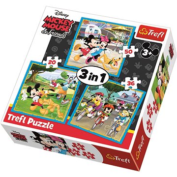 Trefl Puzzle Mickey Mouse a přátelé 3v1 (20,36,50 dílků) (5900511348460)