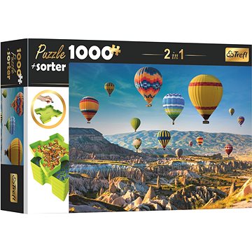 Trefl Puzzle s třídičem 2v1 Balóny nad Kapadokií 1000 dílků (5900511106558)