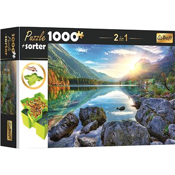 Trefl Puzzle s třídičem 2v1 Jezero Hintersee, Německo 1000 dílků (5900511106534)