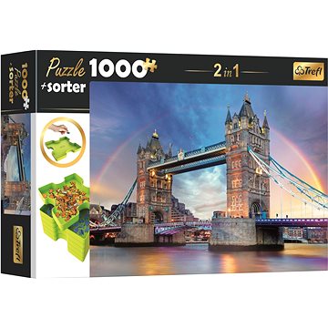Trefl Puzzle s třídičem 2v1 Tower Bridge, Londýn 1000 dílků (5900511106541)