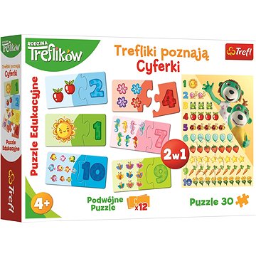 Trefl Vzdělávací puzzle Treflíci poznávají číslice 2v1 (5900511155549)