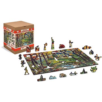 Wooden city Dřevěné puzzle Chata v lese 2v1, 400 dílků eko (5904151821284)
