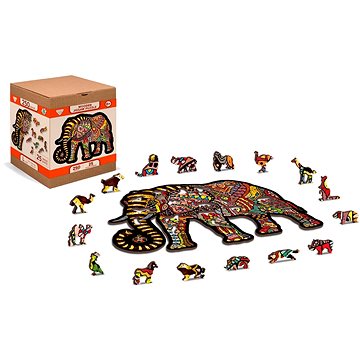 Wooden city Dřevěné puzzle Magický slon 245 dílků eko (5904151820836)