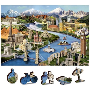 Wooden city Dřevěné puzzle Světové památky 2v1, 150 dílků eko (5904151820003)