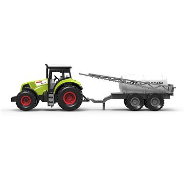 Rappa traktor plastový se zvukem a světlem s vlečkou na postřik (8590687216181)