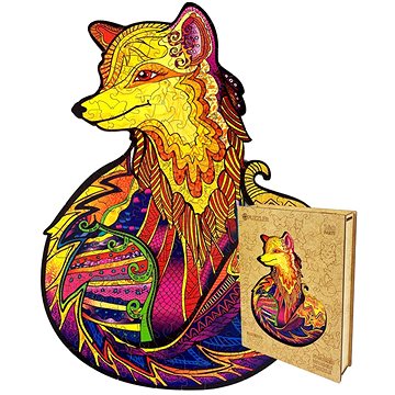 Puzzler Woods Dřevěné barevné puzzle - Tajemná liška (630606830109)