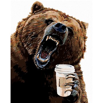 Malování podle čísel - Medvěd a káva (Holly Simental) (HRAbz33124nad)