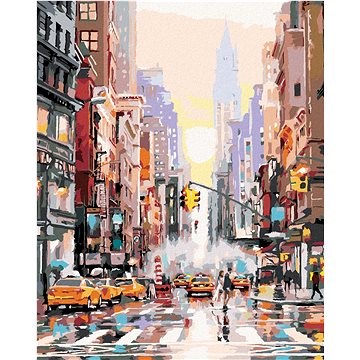 Malování podle čísel - Ulice v New Yorku a žluté taxíky (Richard Macneil) (HRAbz33152nad)