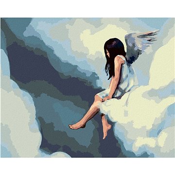 Malování podle čísel - Anděl sedící na oblaku (HRAbz33252nad)