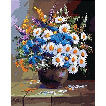 Malování podle čísel - Zátiší váza a květiny (HRAbz33343nad)