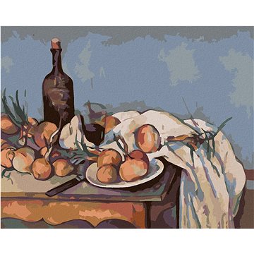 Malování podle čísel - Cibule a láhev (P. Cézanne) (HRAbz33464nad)