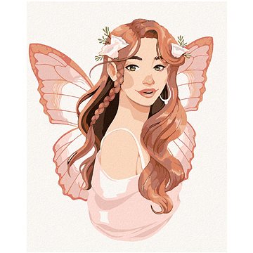 Malování podle čísel - Růžová žena s motýlími křídly (HRAbz33502nad)