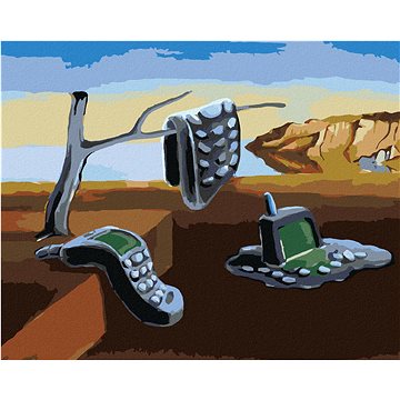 Malování podle čísel - Rozteklé mobily - inspirace Salvador Dalí (HRAbz33504nad)