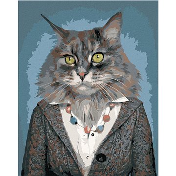 Malování podle čísel - Kočka v oblečení (HRAbz33506nad)