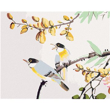 Malování podle čísel - Ptáčci na stromě čína (HRAbz33553nad)