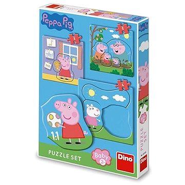 Prasátko Peppa rodina 3-5 baby puzzle set (8590878325135)