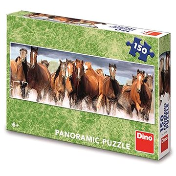 Koně ve vodě 150 panoramic puzzle (8590878393349)