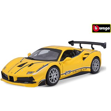 Bburago 1:24 Ferrari Racing 488 Challenge Yelow (4893993263073)