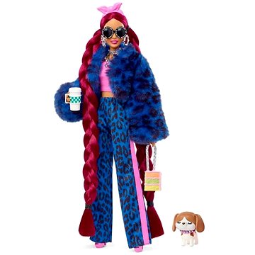 Barbie Extra - Modrá Teplákovka s leopardím vzorem (194735072637)