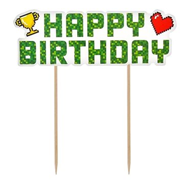 GODAN Dekorace na dort happy birthday Minecraft