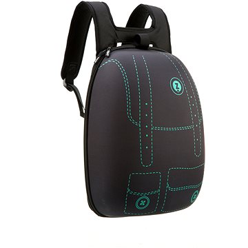 Zipit Shell batoh černý s natištěnými zelenými kapsami (7290106145887)