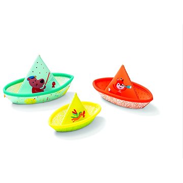 Lilliputiens - 3 plovoucí lodičky - hračka do vody (5414834867725)