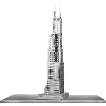Metal Earth 3D puzzle Sears Tower (Willis Tower) (ICONX) (32309013139)