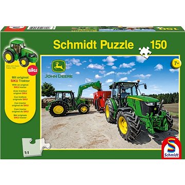 Schmidt Puzzle John Deere Traktory 5M 150 dílků + model SIKU (4001504560454)