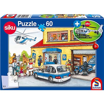Schmidt Puzzle Policie 60 dílků + model SIKU (4001504563516)
