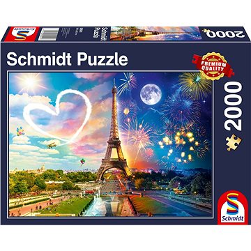Schmidt Puzzle Paříž ve dne, v noci 2000 dílků (4001504589417)