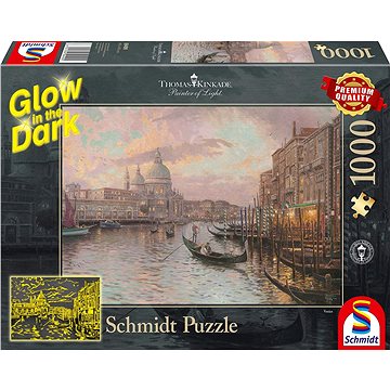 Schmidt Svítící puzzle Benátky, Itálie 1000 dílků (4001504594992)