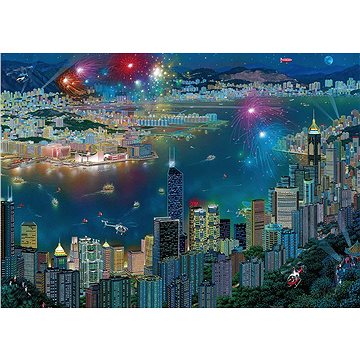 Schmidt Puzzle Ohňostroj nad Hongkongem 1000 dílků (4001504596507)