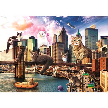 Trefl Puzzle Legrační města: Kočky v New Yorku 1000 dílků (5900511105957)