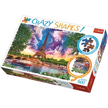 Trefl Crazy Shapes puzzle Obloha nad Paříží 600 dílků (5900511111156)