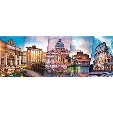 Trefl Panoramatické puzzle Cestování po Itálii 500 dílků (5900511295054)