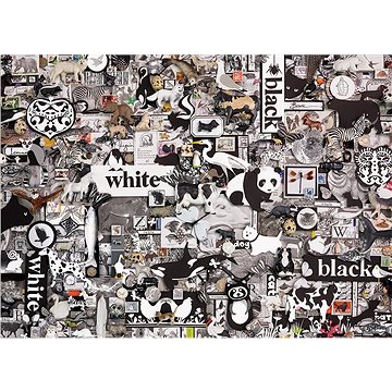 Cobble Hill Puzzle Černá a bílá: Zvířata 1000 dílků (625012800334)