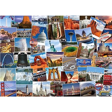 Eurographics Puzzle Světoběžník - USA 1000 dílků (628136607506)